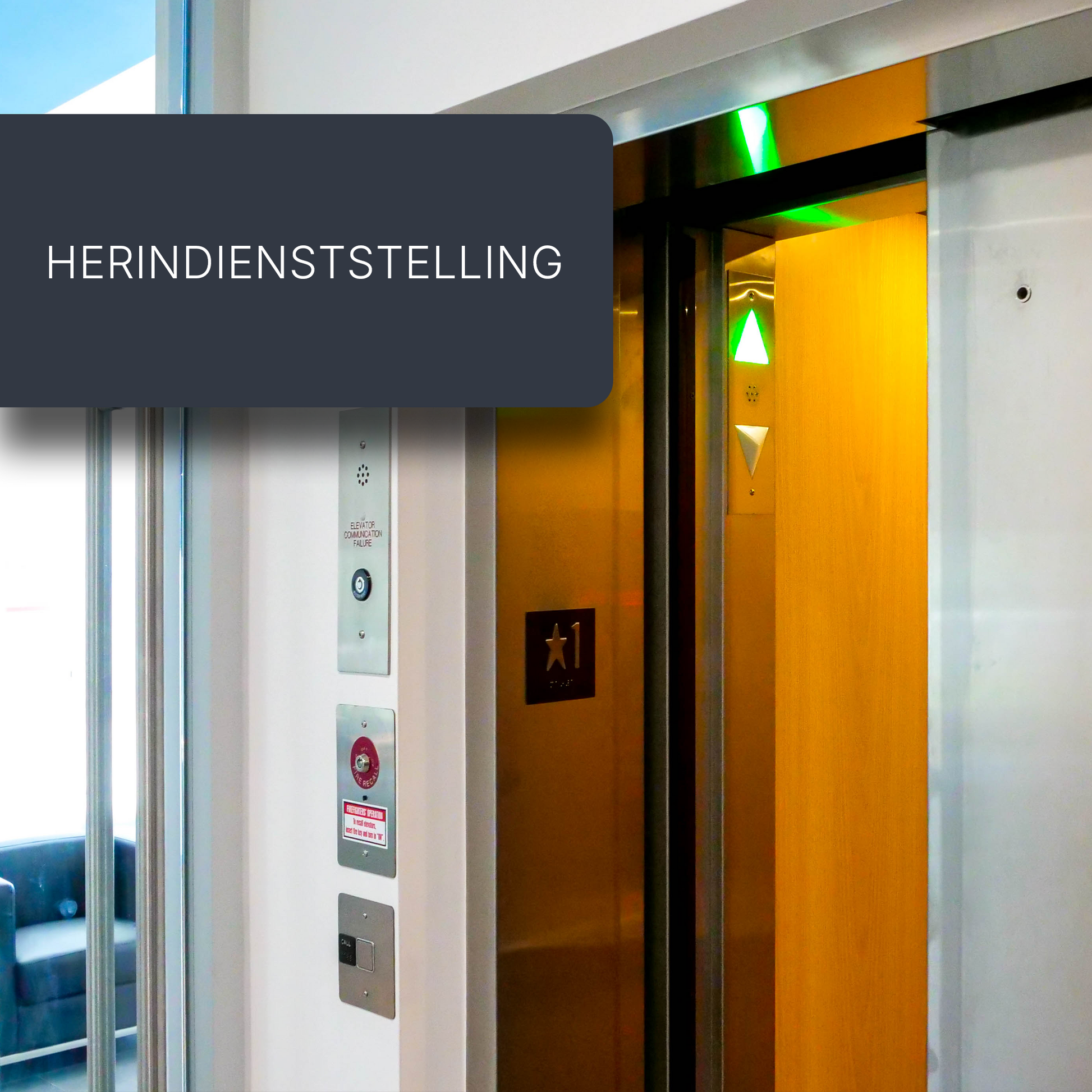 Verslag van herindienststelling van een lift na omvorming