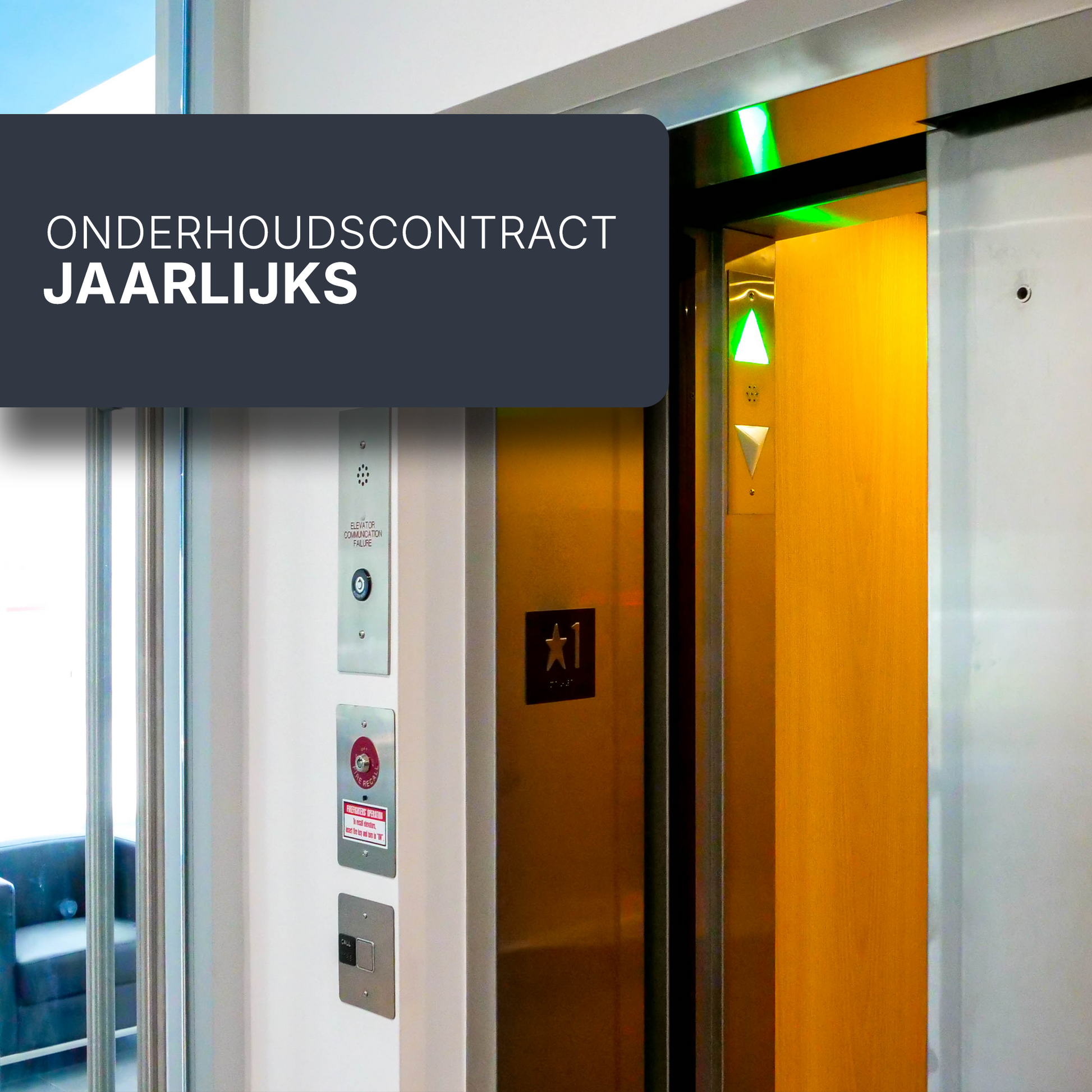 Controle lift met een onderhoudscontract (jaarlijkse controle met valtest)