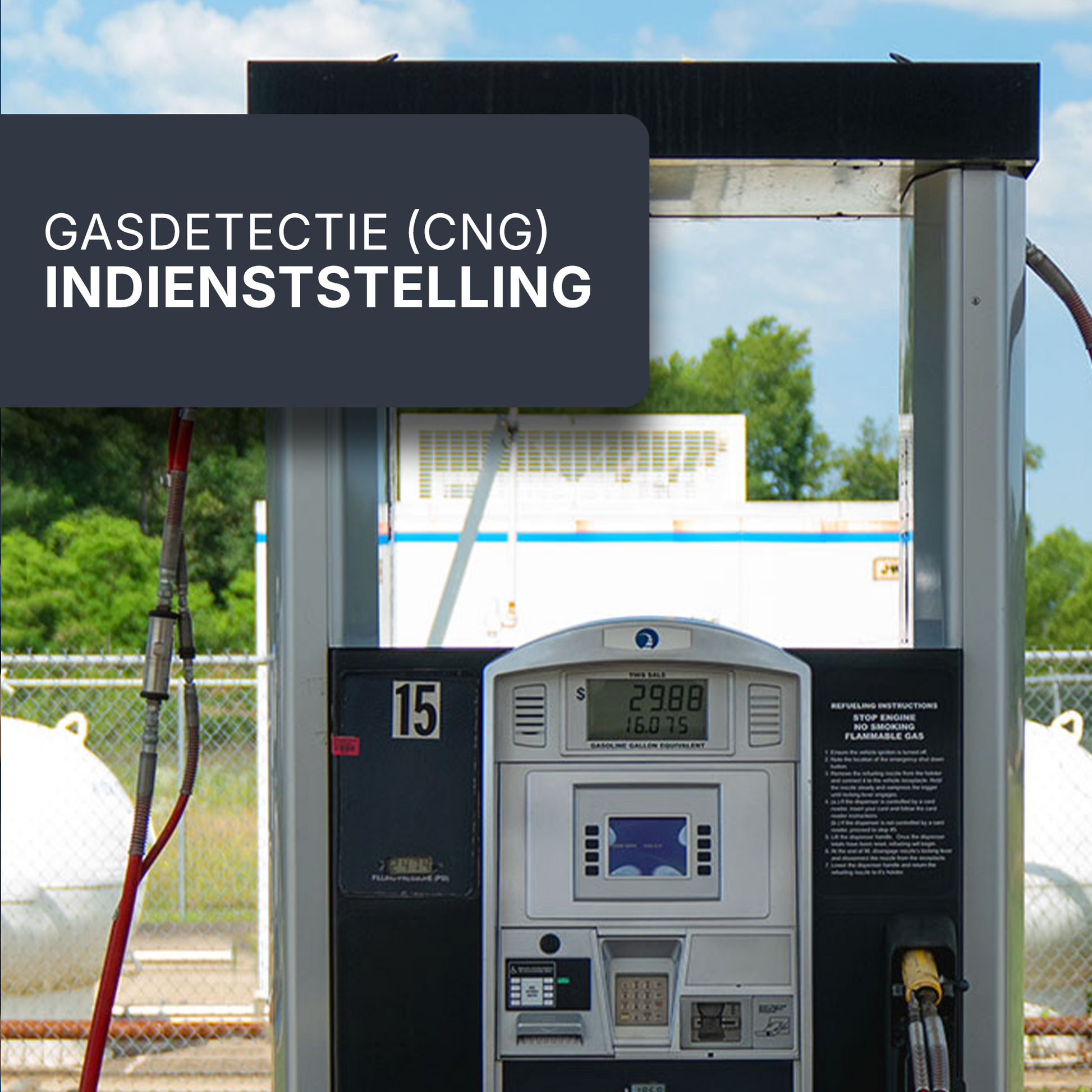 Gasdetectie (CNG): indienststelling volgens goede werking